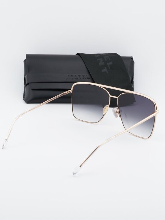 Isabel Marant IM 0118/S 0000 9O Square Sunglasses - Gold / Grey main image 10